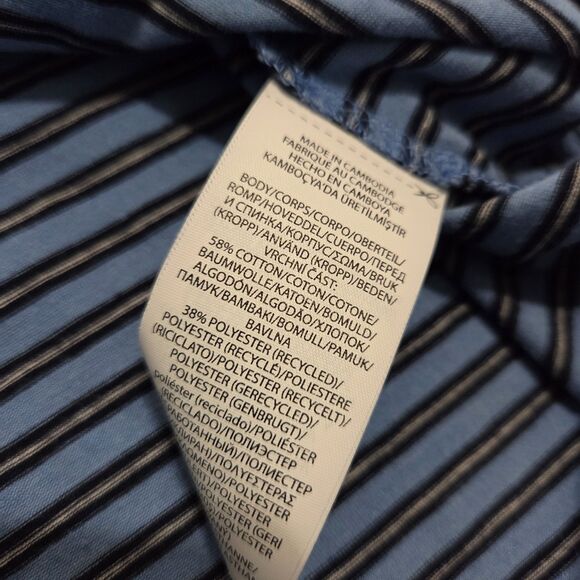 Polo Ralph Lauren Polo Shirt Mens 4XB 4XL Big Blue Striped Stretch Golfer Golf - Picture 6 of 8